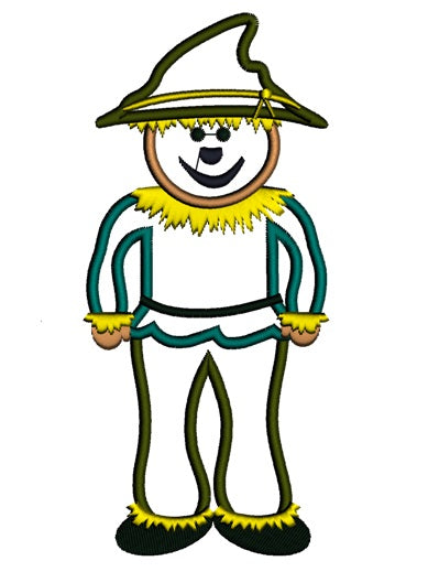 Looks Like Scarecrow from Wizard of OZ Applique Machine Embroidery Digitized Design Pattern