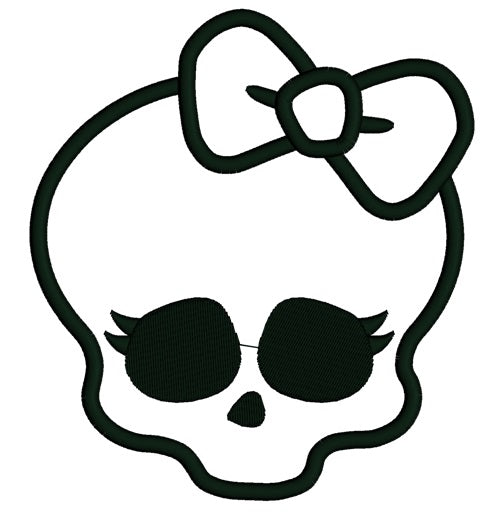 Looks Like Skull from Monster High Applique Machine Embroidery Digitized Design Pattern