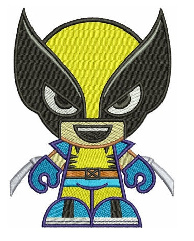 Looks Like Wolverine Superhero Design - instant download - Digitized Machine Embroidery - 4x4 , 5x7, and 6x10 hoops