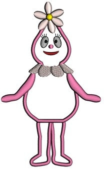 Looks Like foofa yo gabba gabba Applique Digitized Machine Embroidery Design Digitized Pattern