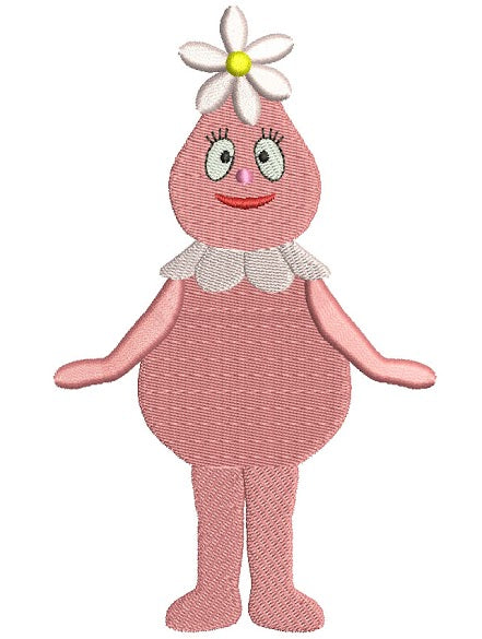 Looks Like foofa yo gabba gabba Filled Digitized Machine Embroidery Design Digitized Pattern