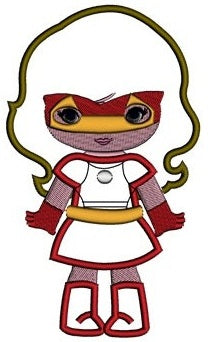 Looks like Iron Girl Superhero Applique (hands out) - Machine Embroidery Digitized Design Pattern -Instant Download - 4x4 , 5x7,6x10 hoops