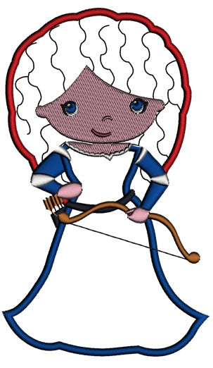 Looks like Princess Merida Applique Machine Embroidery Design Digitized Pattern