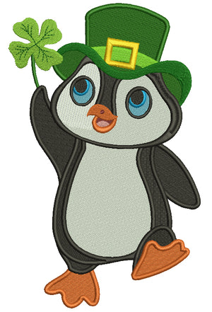 St. Patricks Day Penguin Embroidery Designs