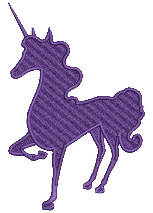 Majestic Unicorn Filled Machine Embroidery Digitized Design Pattern