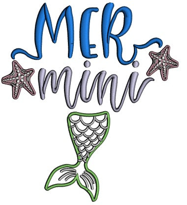 Mer Mini Applique Machine Embroidery Design Digitized Pattern