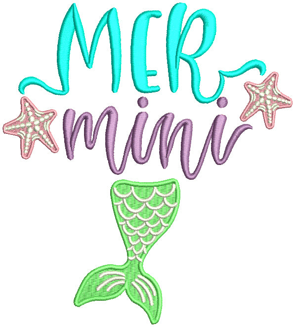 Mer Mini Filled Machine Embroidery Design Digitized Pattern