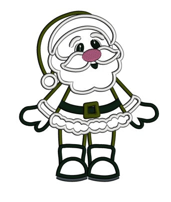 Military Santa Christmas Applique Machine Embroidery Digitized Design Pattern