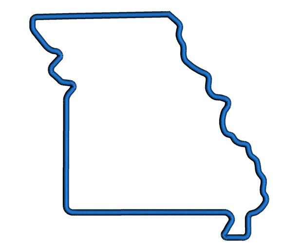 Missouri Applique Machine Embroidery Digitized State Design Pattern