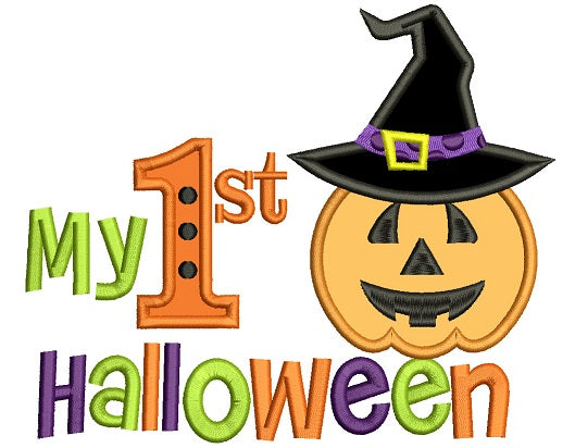 My First Halloween Applique Machine Embroidery Design Digitized Pattern
