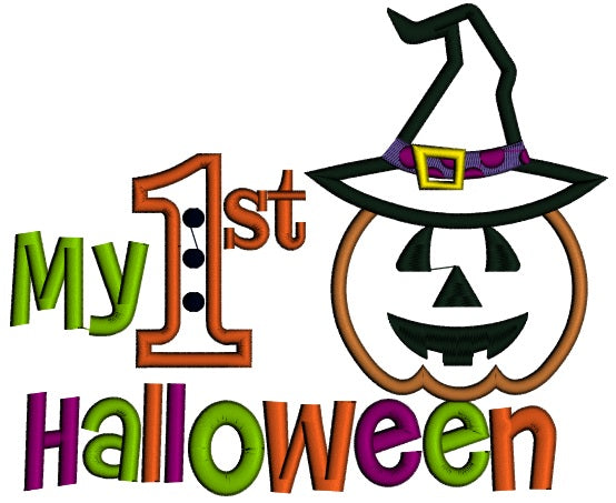 My First Halloween Applique Machine Embroidery Design Digitized Pattern