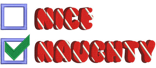 Naughty Santas Christmas List Filled Machine Embroidery Design Digitized Pattern