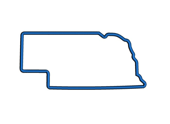 Nebraska Applique Machine Embroidery Digitized State Design Pattern