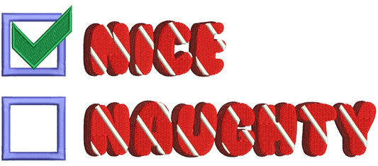 Nice Santas Christmas List Filled Machine Embroidery Design Digitized Pattern