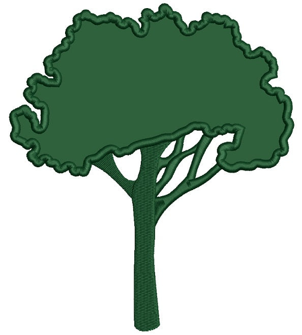 Oak Tree Applique Machine Embroidery Design Digitized Pattern