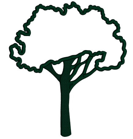 Oak Tree Applique Machine Embroidery Design Digitized Pattern