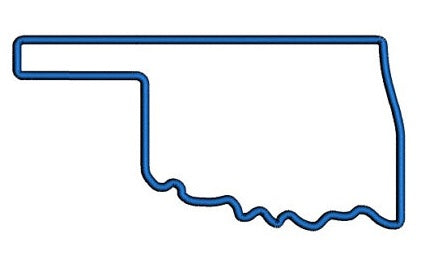 Oklahoma Appliqué Machine Embroidery Digitized State Design Pattern