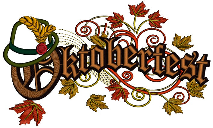 Oktoberfest Applique Machine Embroidery Design Digitized Pattern