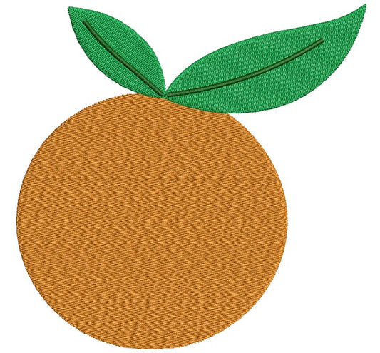 Orange Machine Embroidery Fruit Digitized Filled Design Pattern