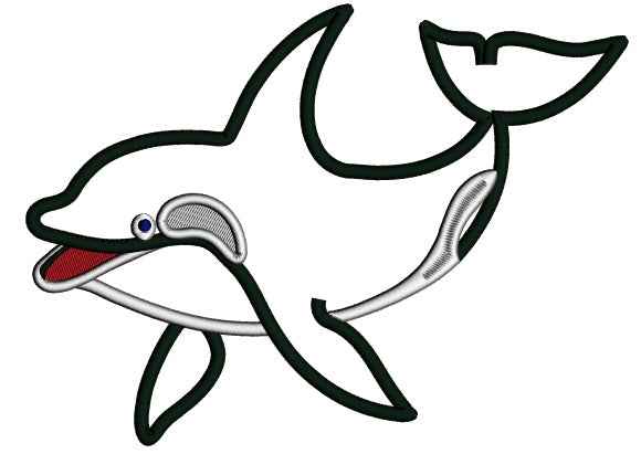 Orca The killer whale Applique Machine Embroidery Digitized Design Pattern