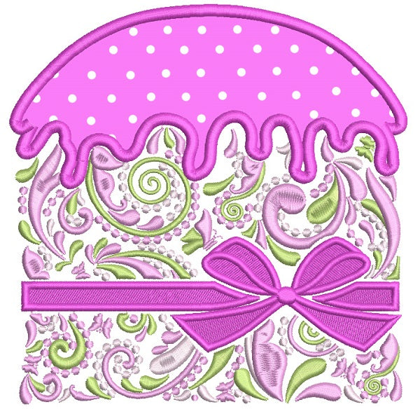 Ornate European Easter Bread Applique Machine Embroidery Design Digitized Pattern