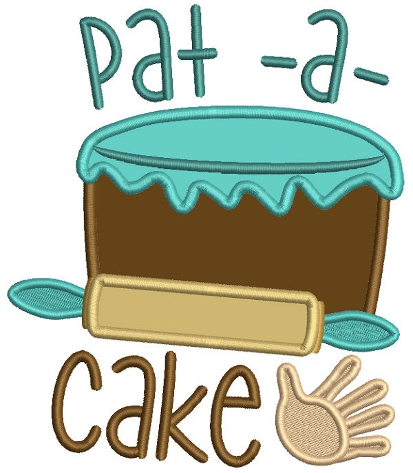 Pat-A-Cake Cooking Nursery Rhimes Applique Machine Embroidery Design Digitized Pattern