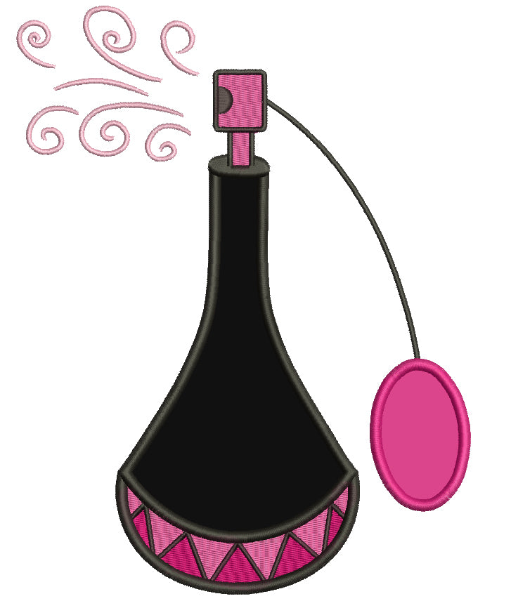 Perfume Bottle Applique Machine Embroidery Digitized Design Pattern