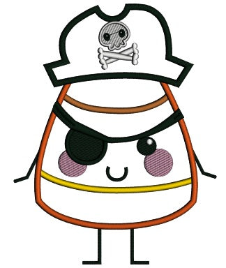 Pirate Candy Corn Halloween Applique Machine Embroidery Digitized Design Pattern