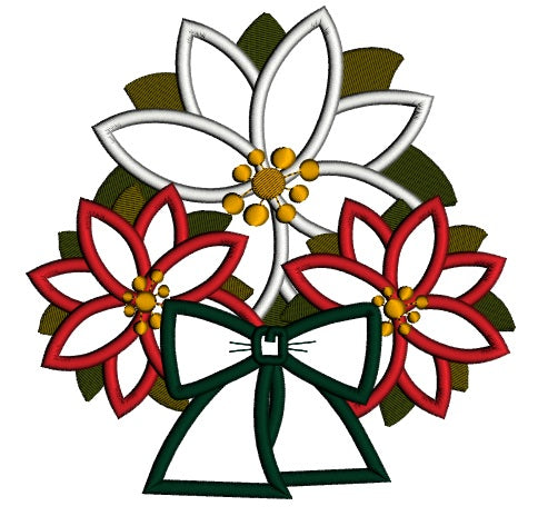 Pretty Christmas Ornament Applique Machine Embroidery Design Digitized Pattern