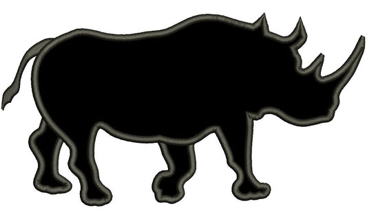Rhino Applique Machine Embroidery Digitized Design Pattern