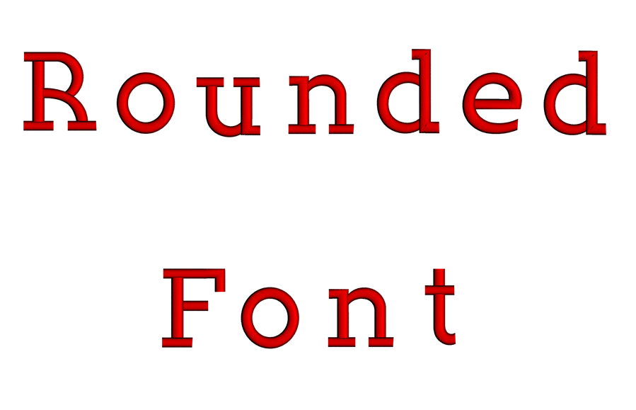 Rounded Font Machine Embroidery Script Upper and Lower Case 1 2 3 inches
