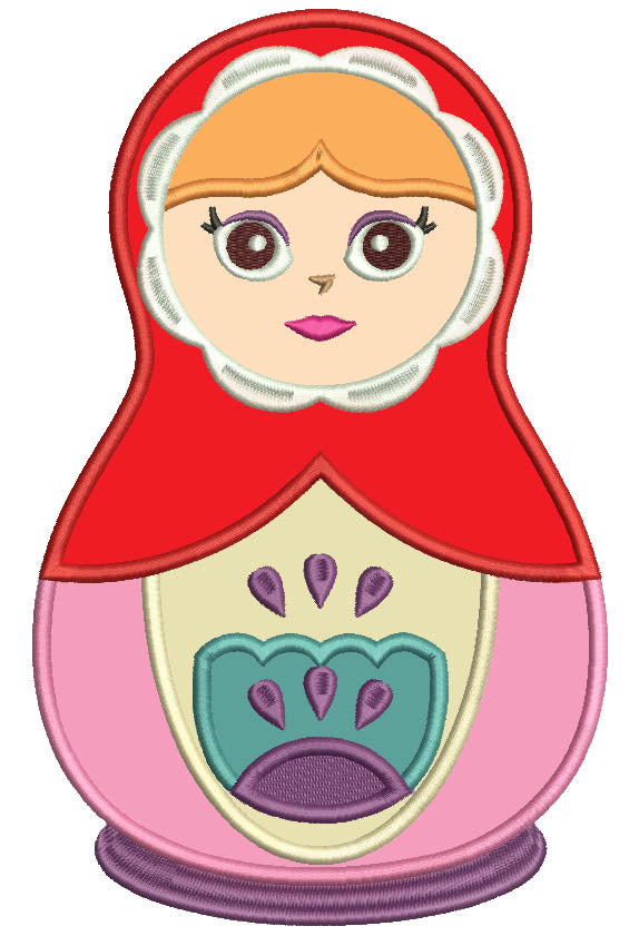 Russian Nesting Doll Matryoshka Applique Machine Embroidery Design Digitized Pattern