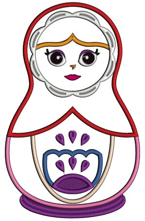Russian Nesting Doll Matryoshka Applique Machine Embroidery Design Digitized Pattern
