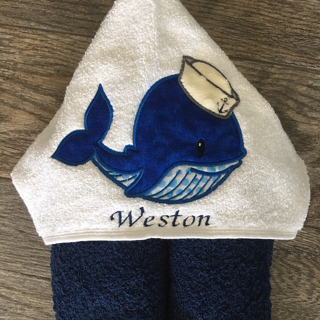 Sailor Whale Marine Applique Machine Embroidery Digitized Design Pattern