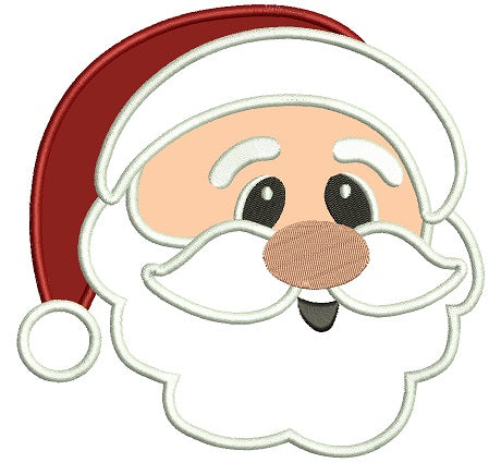 Santa Applique Christmas Machine Embroidery Digitized Design Pattern