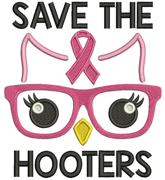 Save The Hooters Breast Cancer Awareness Filled Machine Embroidery Design Digitized Pattern