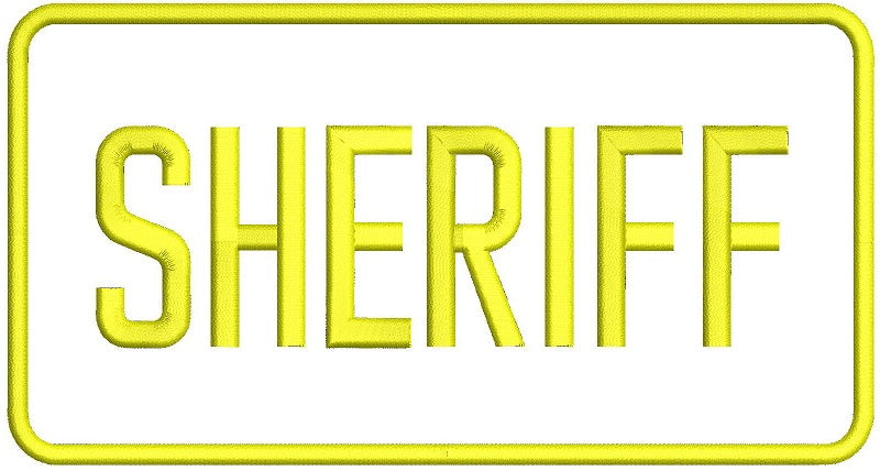 Sheriff Filled Machine Embroidery Digitized Design Pattern