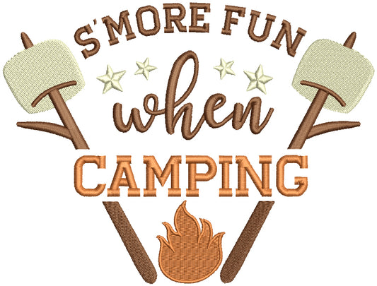 Smore Fun When Camping Filled Machine Embroidery Design Digitized Pattern
