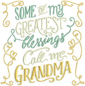 Grandparents Embroidery Designs