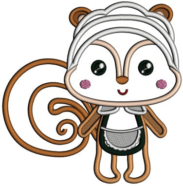 Squirrel Pilgrim Thanksgiving Applique Machine Embroidery Design Digitized Pattern