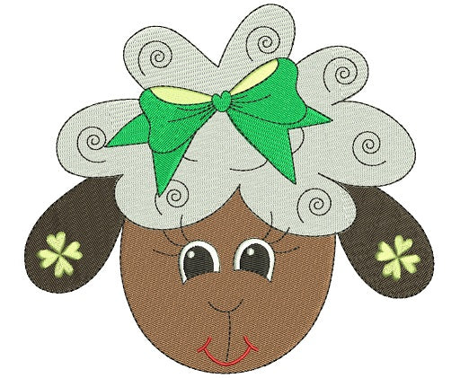 St Patricks Day Sheep Irish Filled Machine Embroidery Design Digitized Pattern