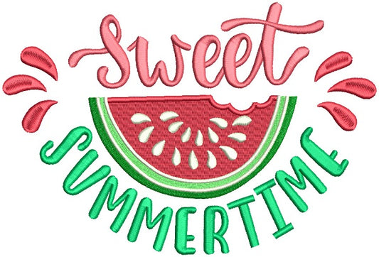 Sweet Summertime Watermelon Filled Machine Embroidery Design Digitized Pattern