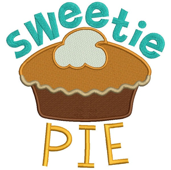 Sweetie Pie Filled Machine Embroidery Design Digitized Pattern