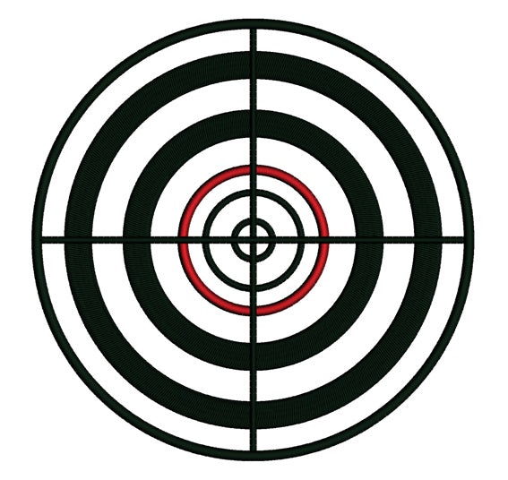 Target Applique Machine Embroidery Digitized Design Pattern
