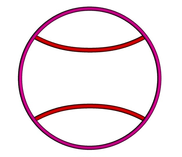 Tennis Ball Applique Machine Embroidery Digitized Design Pattern