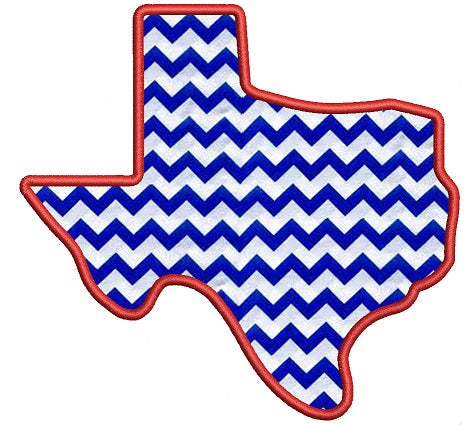 Texas State Applique Machine Embroidery Digitized Design Pattern