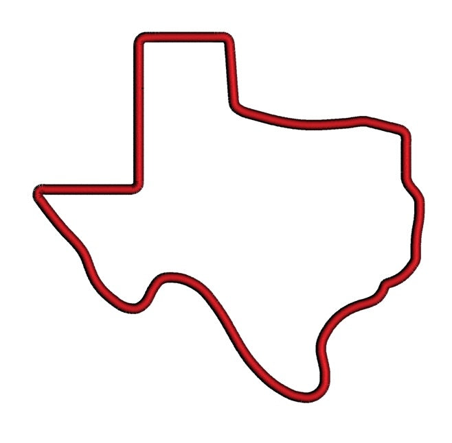 Texas State Applique Machine Embroidery Digitized Design Pattern