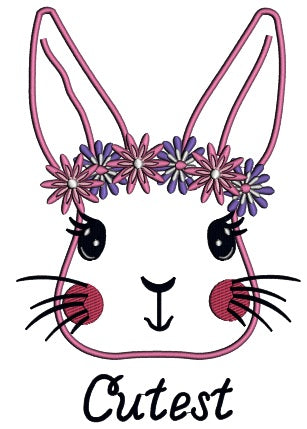 The Cutest Bunny Applique Machine Embroidery Design Digitized Pattern