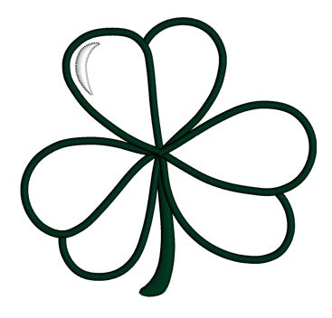 Three Hearts Shamrock Irish Applique Machine Embroidery Digitized Design Pattern