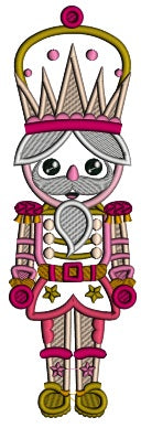 Toy Soldier WIth a Beard Christmas Applique Machine Embroidery Design Digitized Pattern